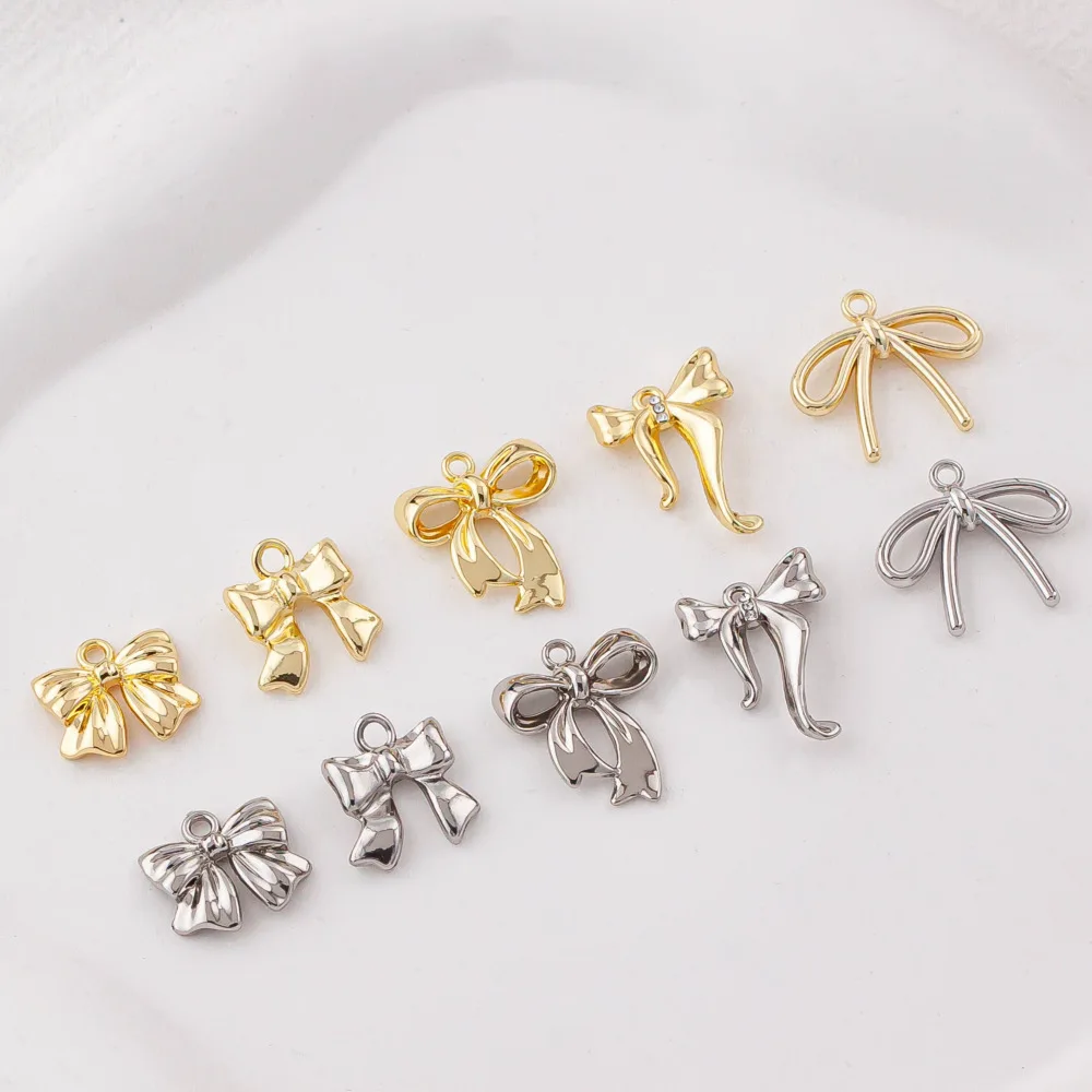 10Pcs Handmade Butterfly Pendant Charms Golden Color Jewelry Connectors Necklace Earrings Pendants Diy Jewelry Making Findings