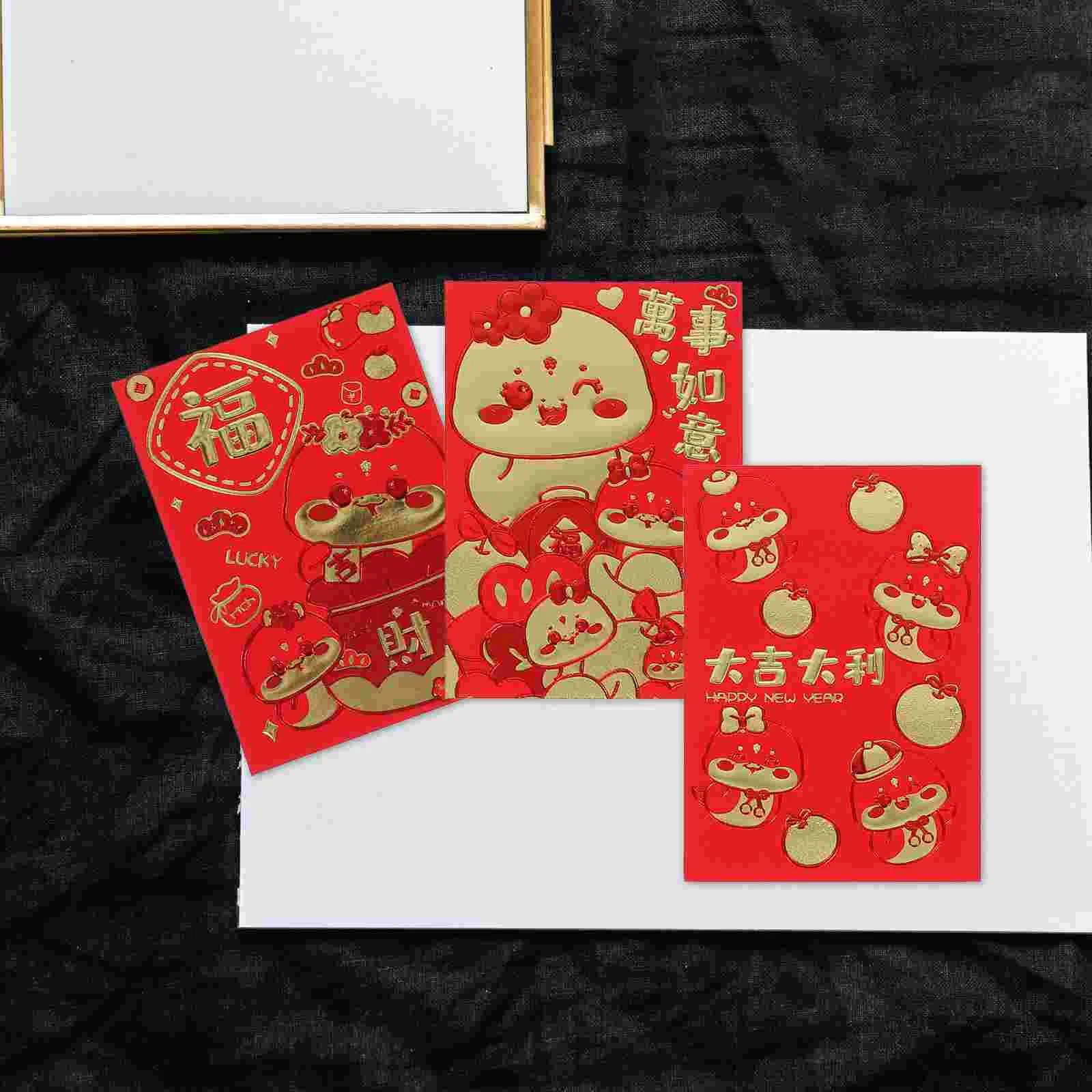 60 Pcs Lai See Red Envelope Bag New Year Spring Festival Moeny Bags Chinese Snake 2025 Packets with Key Lucky Money Pouch