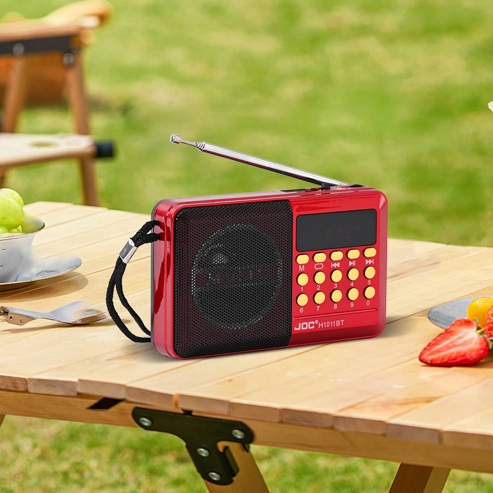 FM Portable Radio Rechargeable Pocket Radio with LED Display for Home Travel Gifts for Seniors Elderly