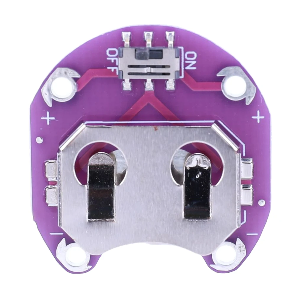 

LilyPad Coin Cell Battery Holder CR2032 Module Switch Lilypad Coin Cell Holder for Arduino Small Slide Switch Board