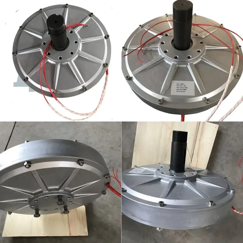 

1KW 100RPM 200RPM Low RPM Axial Flux Coreless Permanent Magnet Generator 48V to 220V