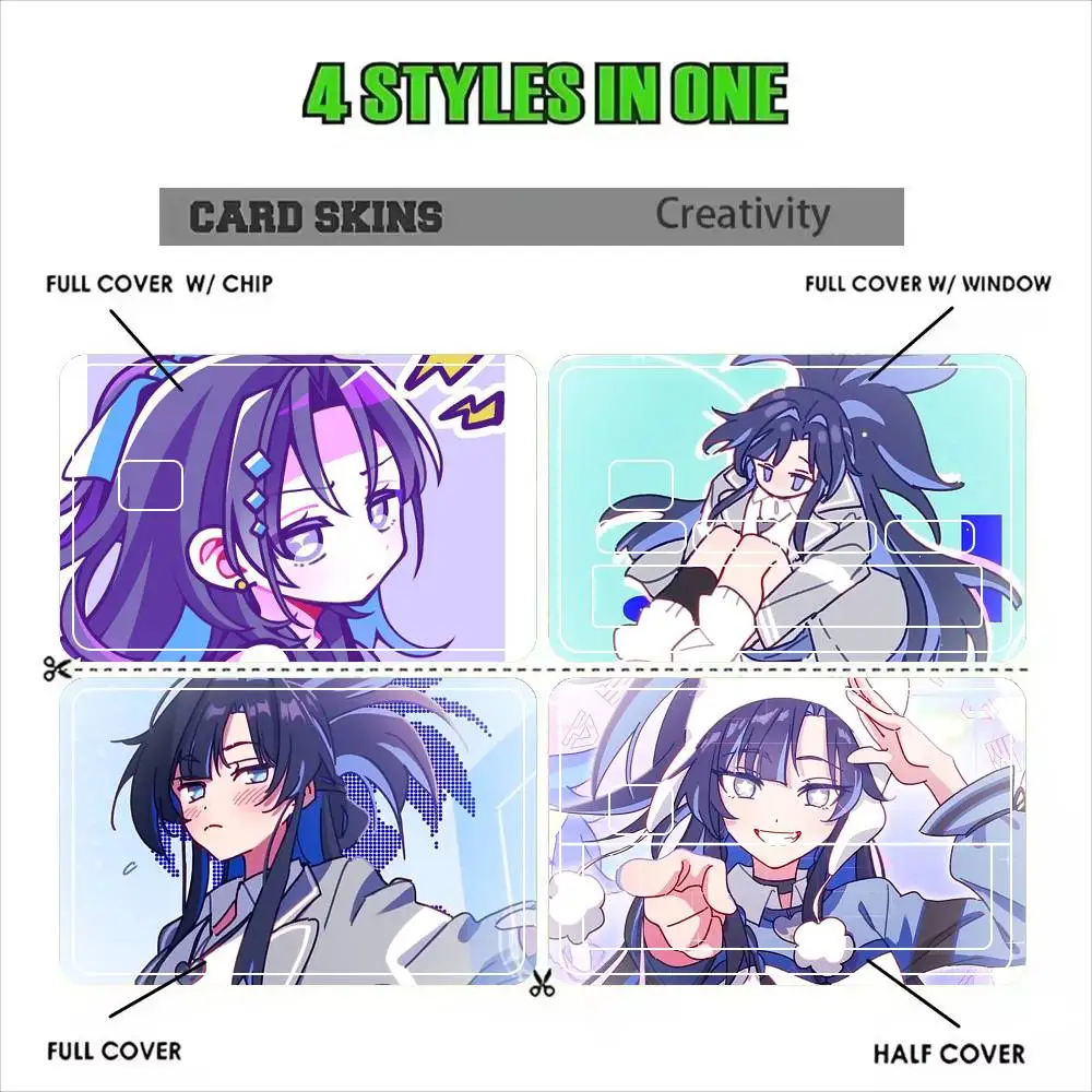 Way 2 U Ouro Kronii hololive EN   Sticker Film Tape Skin for Credit Card Debit Card Cartoon Waterproof Stickers