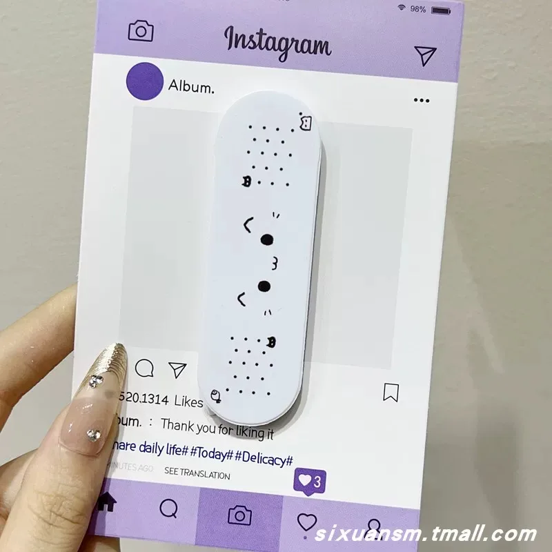 

Korean Ins Cute Angel Wings Polka Dots Love Band Aid Portable Push-Pull Stand Desktop Drama Watching Compact Paste Lazy Person