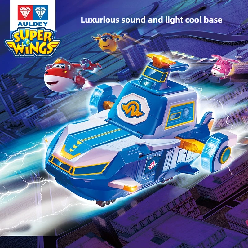 

AULDEY, Super Flying Man, Sound and Light, Super Base Headquarters, Shapeshifting Robot Set, Children, Boys, Toys