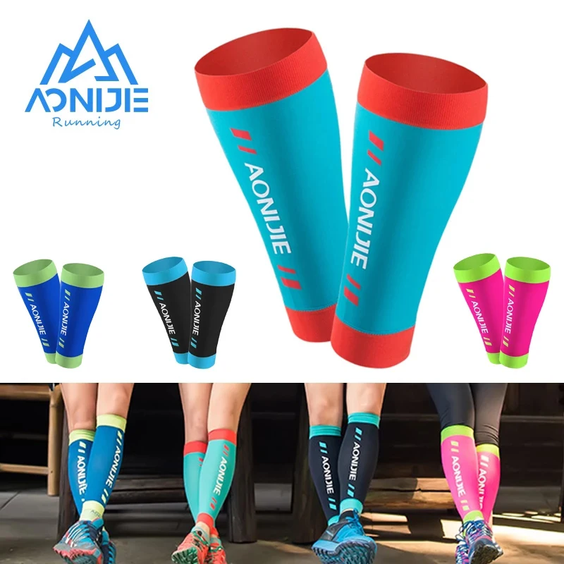 AONIJIE 1Pair Jogging Running Athletics Compression Sleeves Leg Calf Shin Splints Elbow Knee Pads Sports Cycling Protection