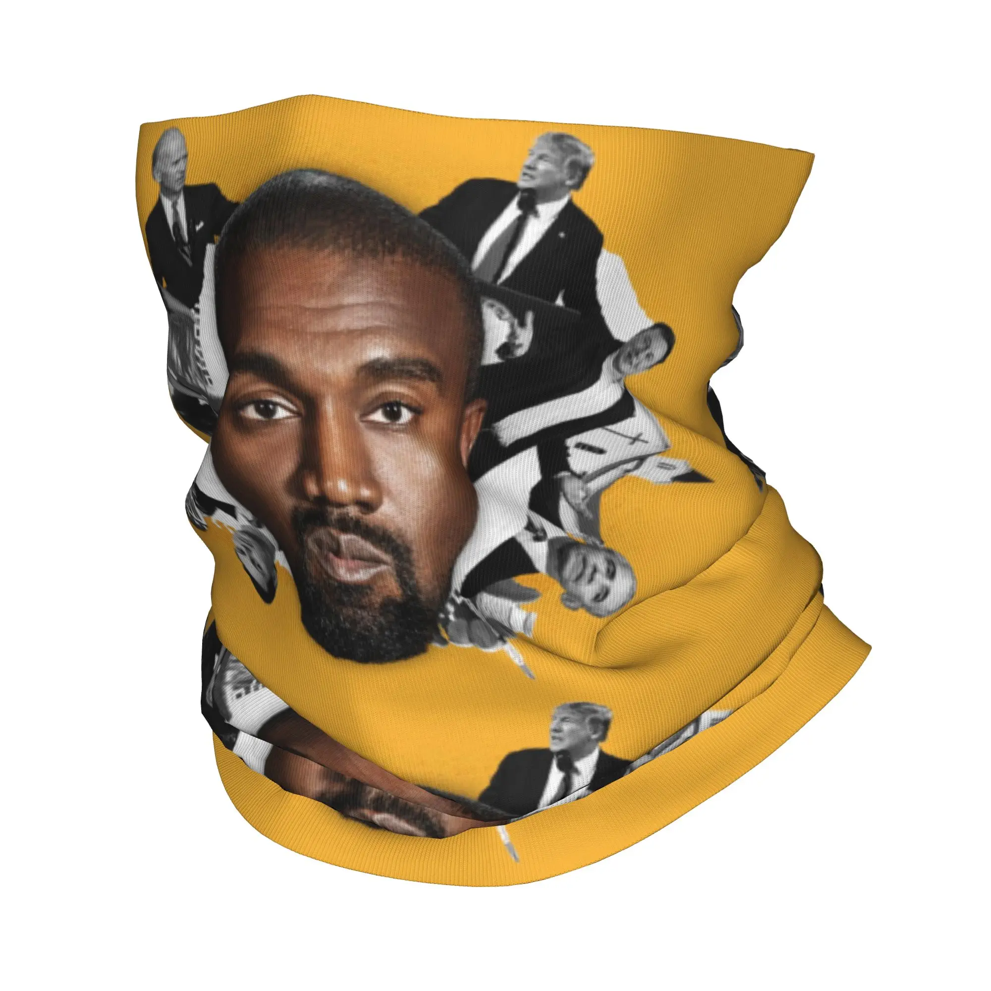 Funny Kanye West Meme Neck Gaiter Men Women UV Protection Winter Rapper Music Producer Bandana Scarf for Hiking