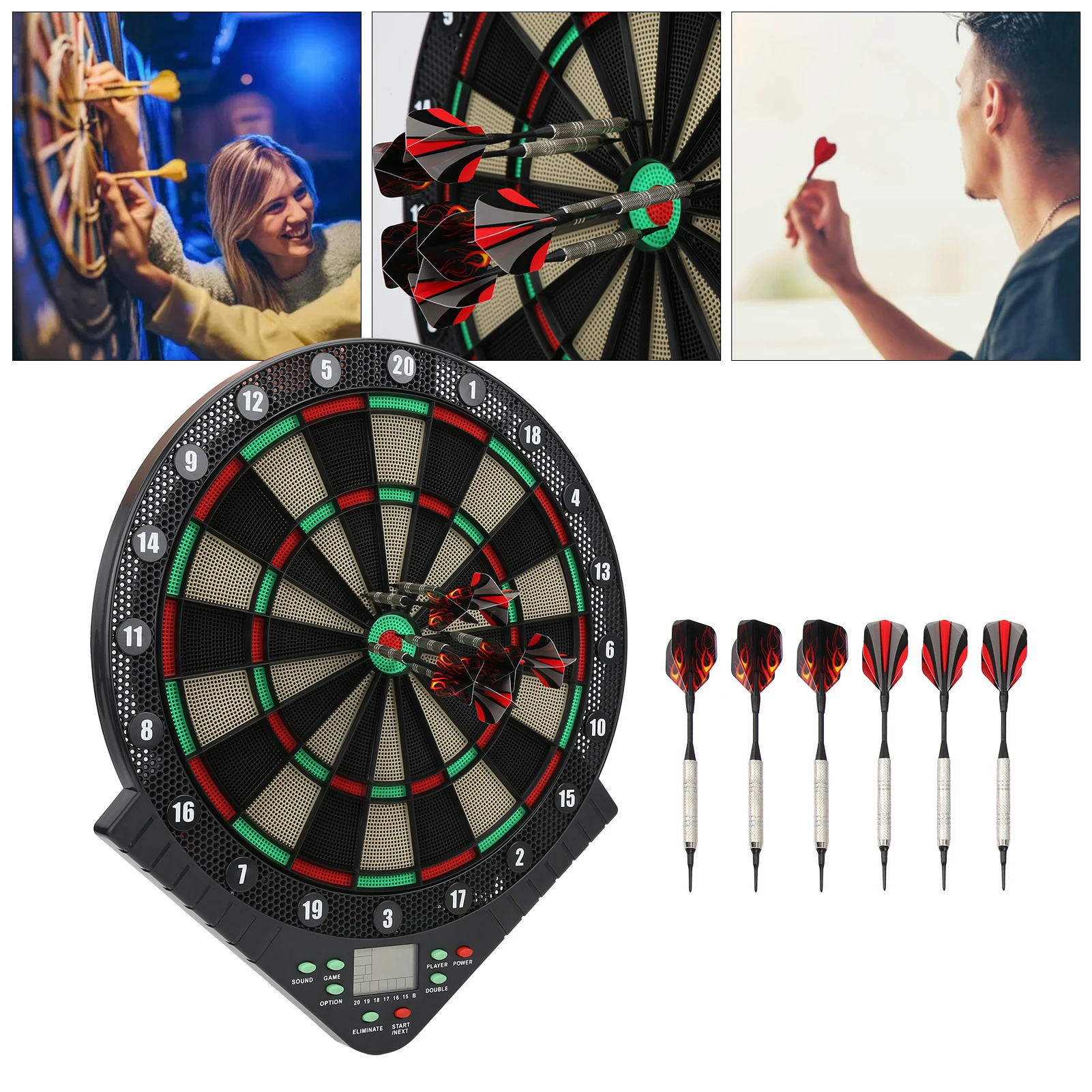 

Darts Board Kit Electronic Board Set Electronic Board Score Plate Plastic Target Set Game Accessory