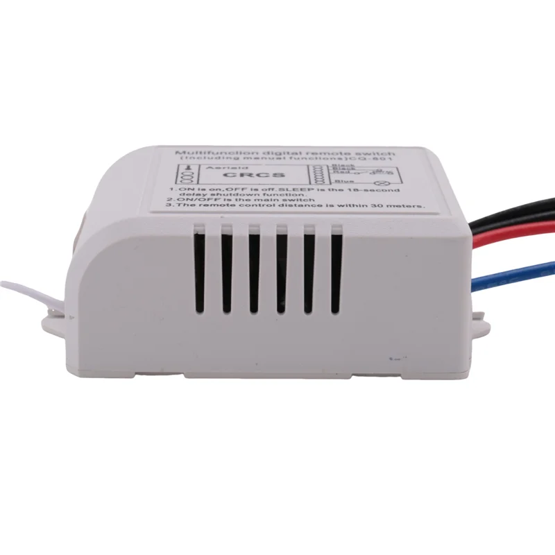 4 canali con trasmettitore digitale 220 V On/Off 1 interruttore Relè wireless Ricevitore Lampada con telecomando - [Qahk]