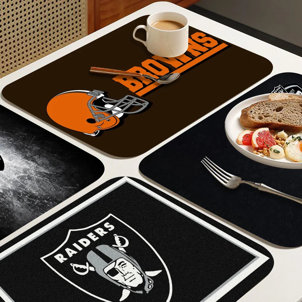 R-Raiders Coffee Cup Ironing Mat Modern Art Texture Drying Mat Kitchen Counter Coffee Bar Drain Mat