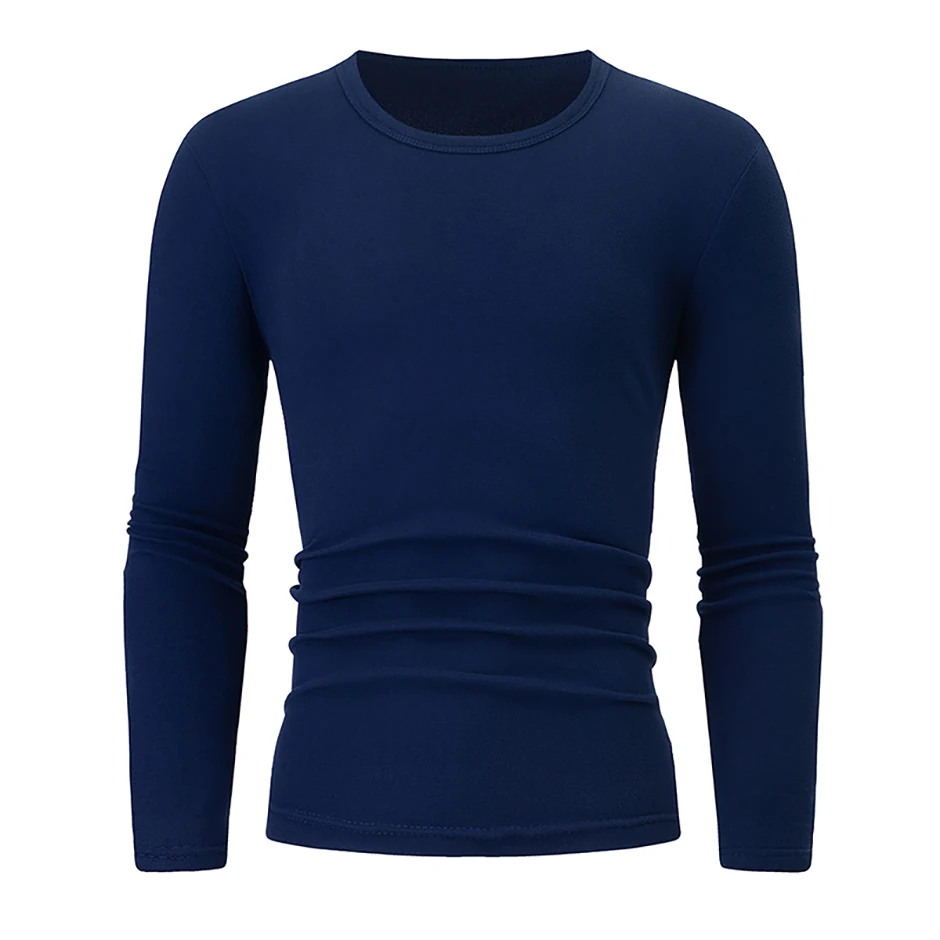 1/2/4-teiliges Set aus lässigen warmen Unterwäsche-Set für Herren und Teenager im Herbst/Winter, bequemes Sport-Langarmshirt mit dicker Basis – Detail 14