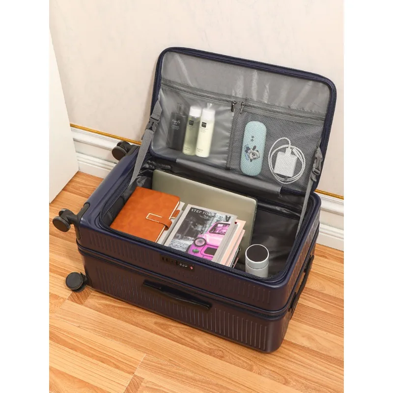 

Front side open suitcase Men's universal wheel password box 30-inch large-capacity suitcase Women's