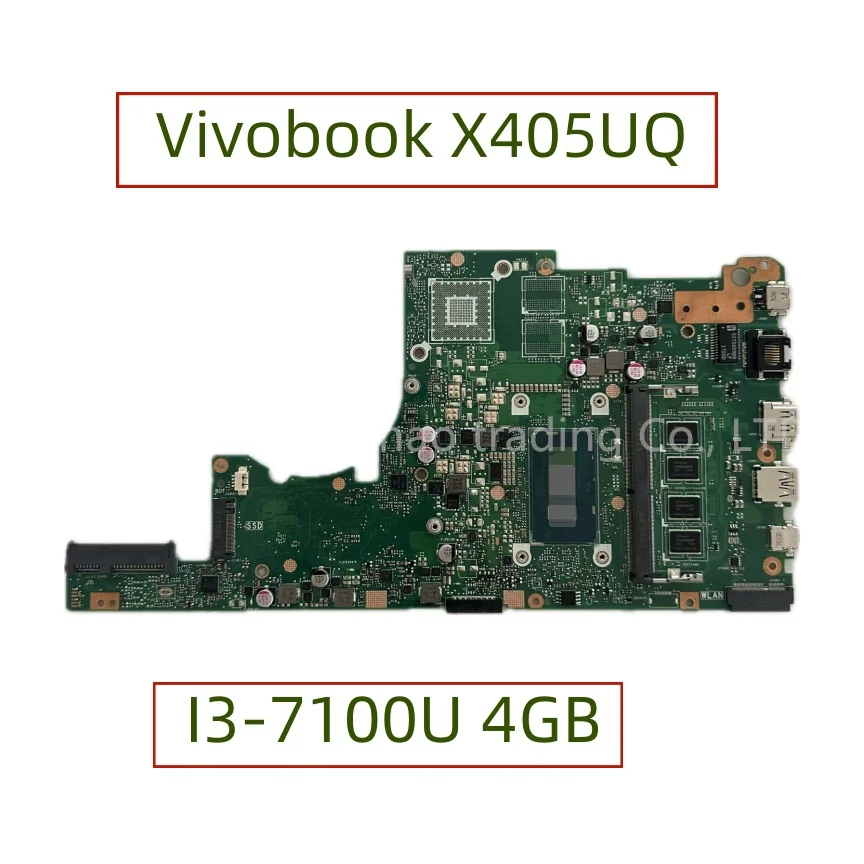 For Asus Vivobook X405UA A405U X405UR X405URP F405U S4000U S4100U Laptop Motherboard With i3-7100U 4GB-RAM X405UQ Mainboard