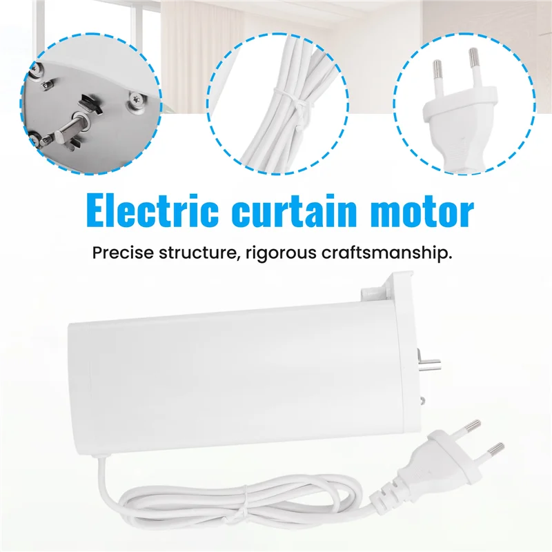 

Tuya Zigbee Smart Electric Curtain Motor With 2 Channel Remote Intelligent Shutter Motor For Alexa EU Plug-ABIU