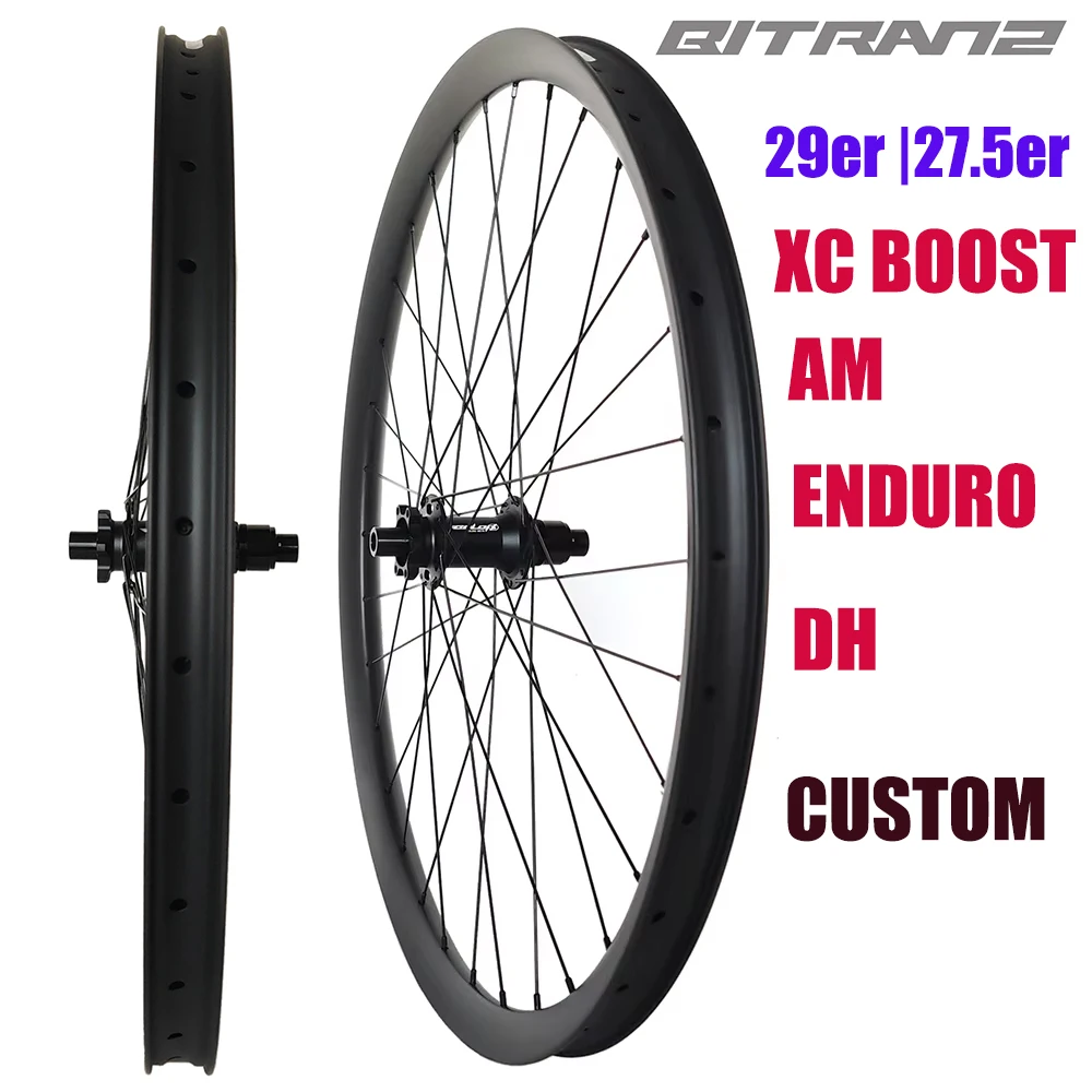 

Mountain Bike Wheels 39mm 27mm Asymmetric 29er XC Boost AM Enduro DH Carbon Tubeless Bicycle Mtb Wheelset Goldix M370 HG XD MS