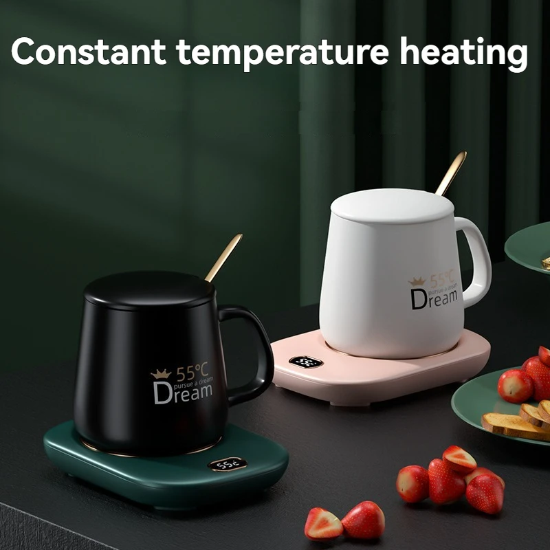 Smart Heating Pad USB Charging Three Model Levels Cup Warmer 55°C Constant Temperature Heated Cup Mat with Digital Display touch