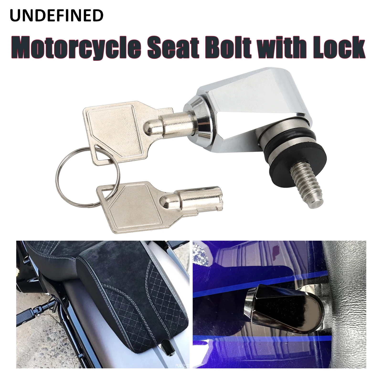 Seat Bolt Screw Seat Lock Anti Theft 1/4-20 Thread for Harley Dyna Fat Street Bob Low Rider Sportster Softail Touring 1996-2024