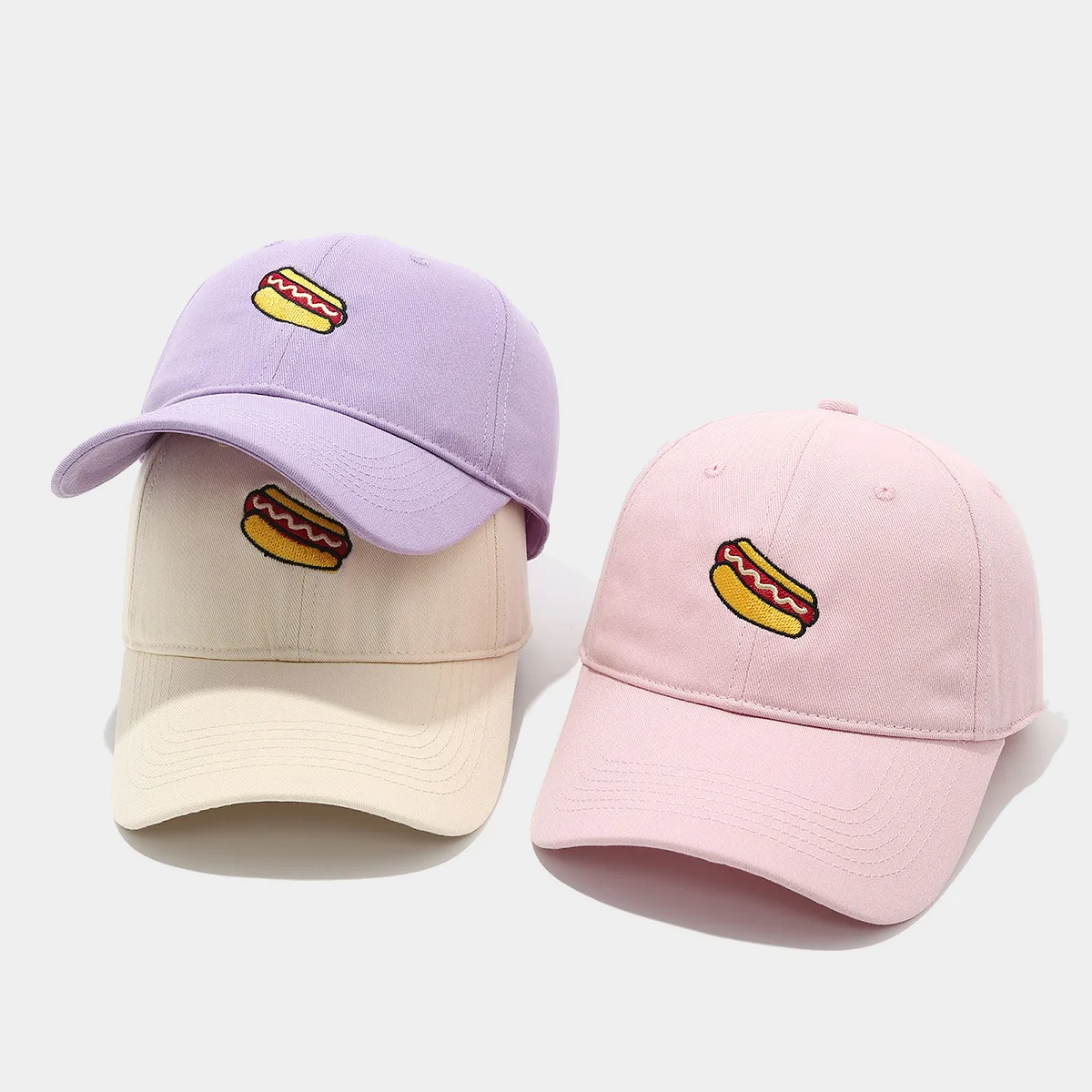 

Hot Dog Embroidered Soft Baseball Cap Unisex Fashionable Streetwear Hat, Trendy Casual Daily Cap for Men & Women