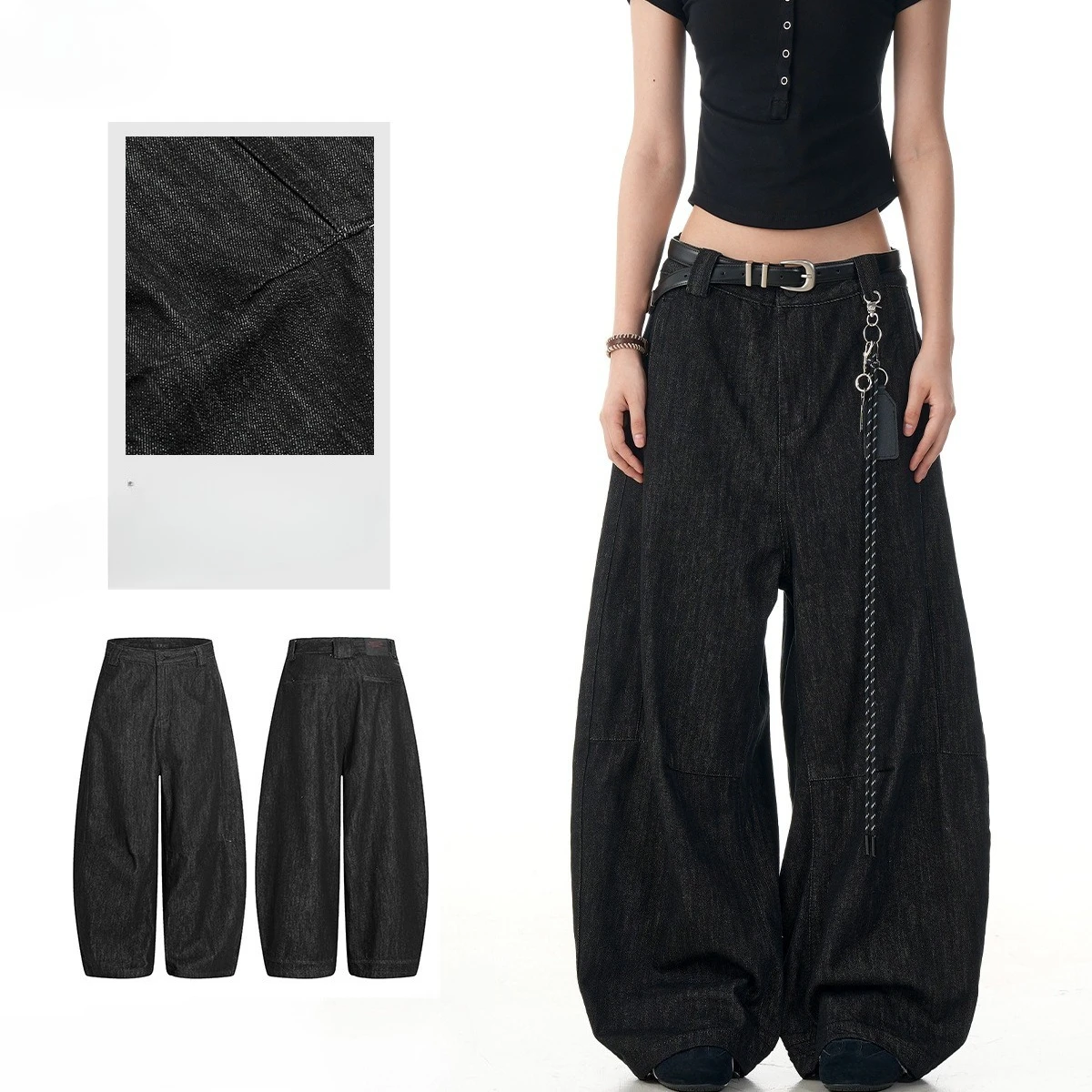 Japanese Style New Segmented Curved Pants with a Straight Cut Silhouette Men's Work Pants Men's Pants Women's Jeans