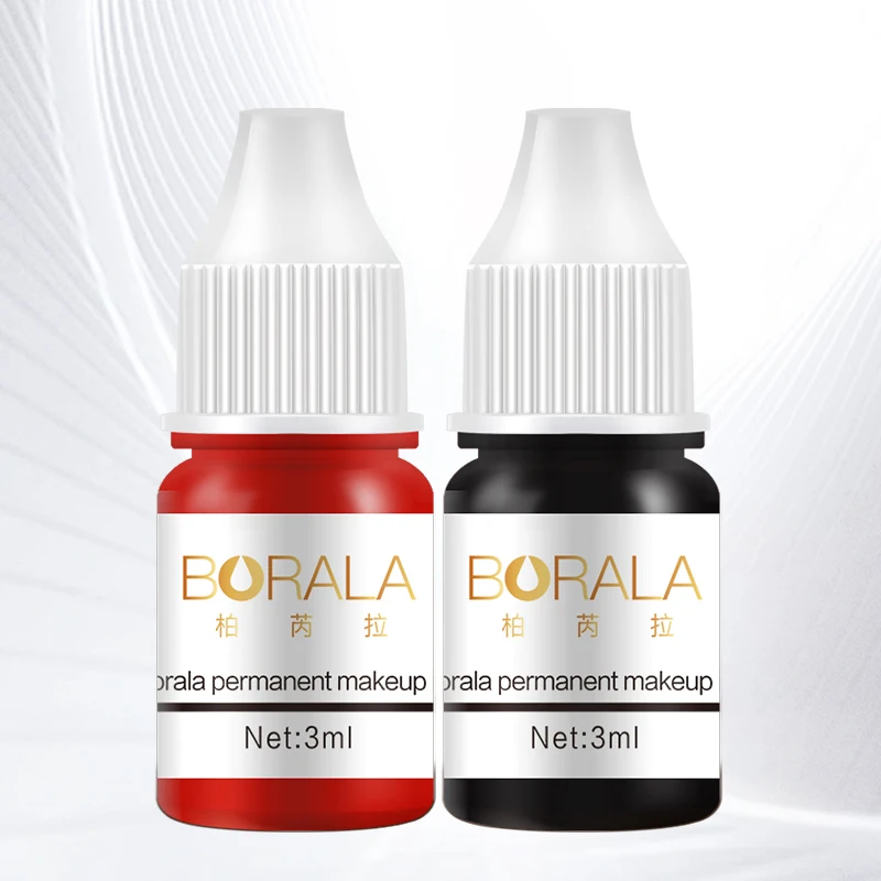 بورالا-أصباغ ماكياج طويلة الأمد ، أحبار ميكروبلادينج ، 3 عينات الحجم ، 6 ألوان ، شفاه ، حواجب ، وشم