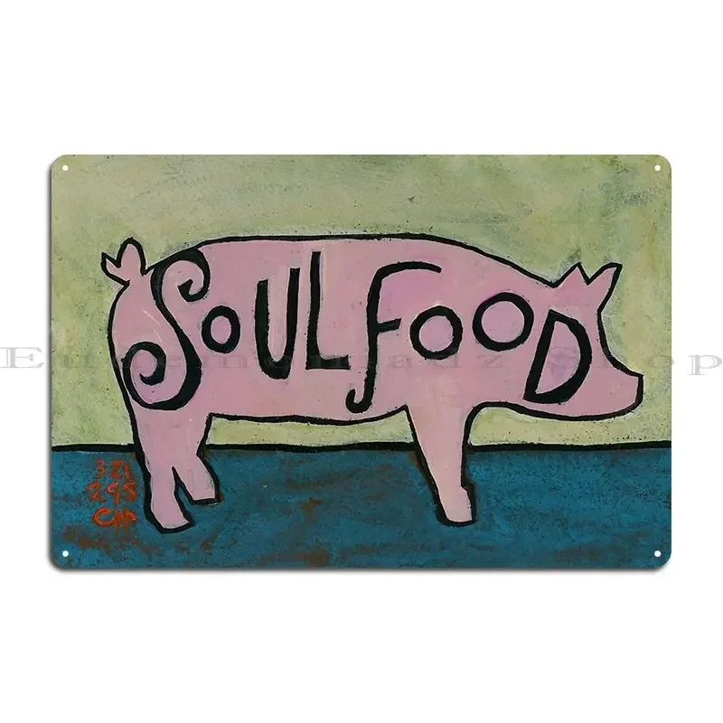 Project 321 Soul Food Pig Metal Signs Garage Print Garage Cinema Garage Tin Sign Poster