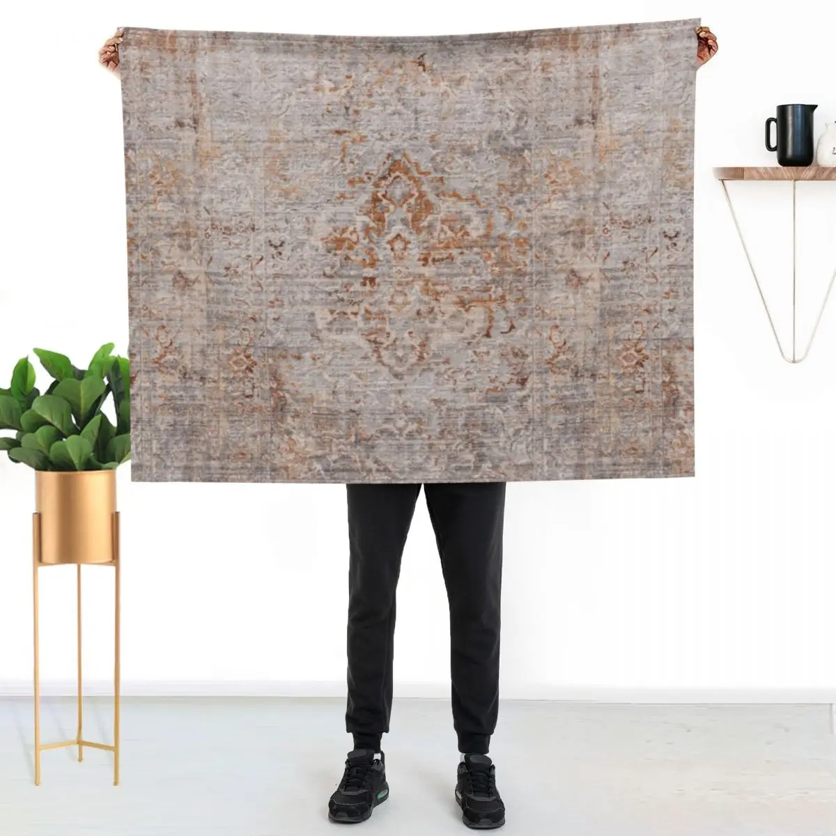 

antique carpet Throw Blanket Ultra Soft Flannel Fleece Blanket for All Seasons