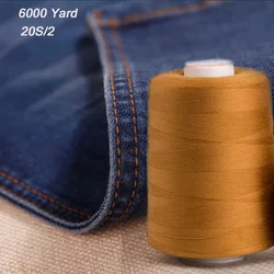 6000 Yard High Tenacity Thread Machine Hand Embroidery Sewing Threads Craft Patch Steering-wheel Sewing Supplies Jeans Thread