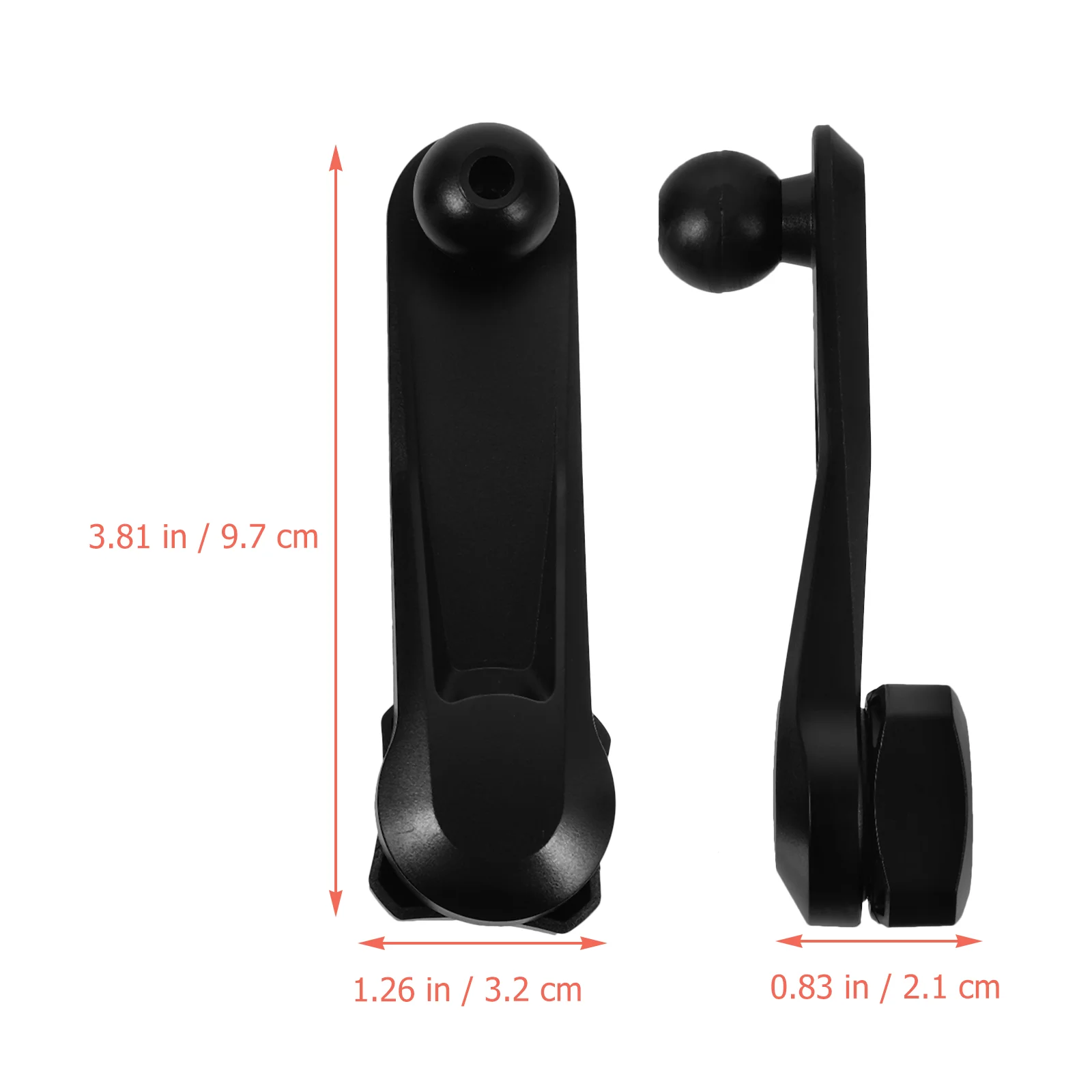 2 Pcs Ball Head Bracket Extension Arm for Dash Mount Phone Holder Accessories The Call Rod Long Pole Adapter