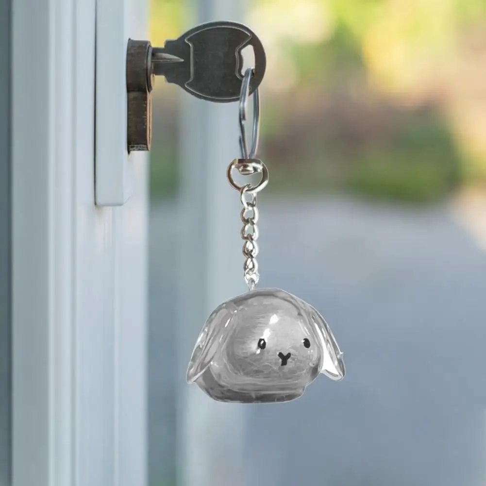 백팩 참 펜던트 토끼털 키체인 기념품 캡슐 펜던트 보관병 애완 토끼용 독특한 액세서리