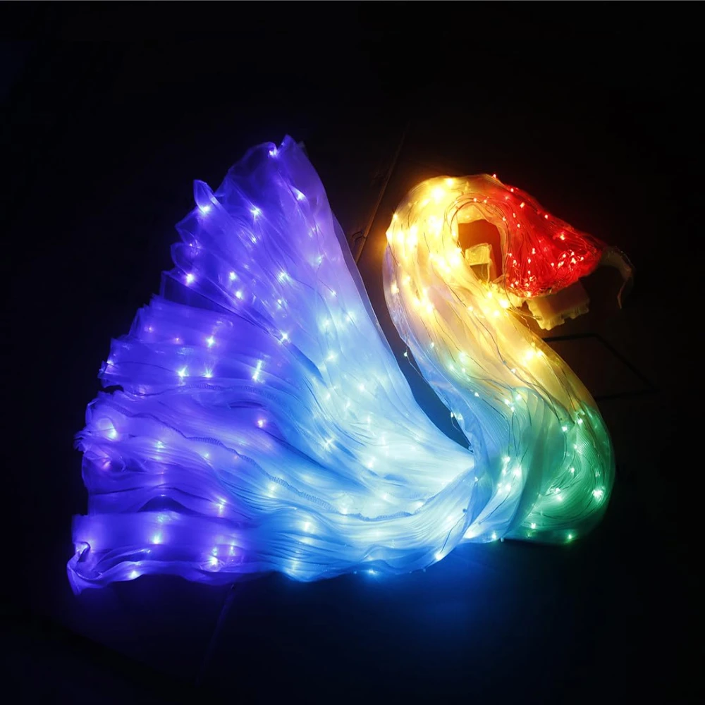 1-teiliger Bühnenumhang mit leuchtenden LED-Schmetterlingsflügeln, geeignet für Bühnenaufführungen von Frauen, Weihnachten, Halloween-Paraden und Festival-Tanzaufführungen, Musikfestival-Dekorationen, Geburtstagsparty-Dekorationen, Party-Kostüme und professionelle Fotografie-Beleuchtung, Performance-Requisiten für Multi-Anpassungen zur Anpassung ​