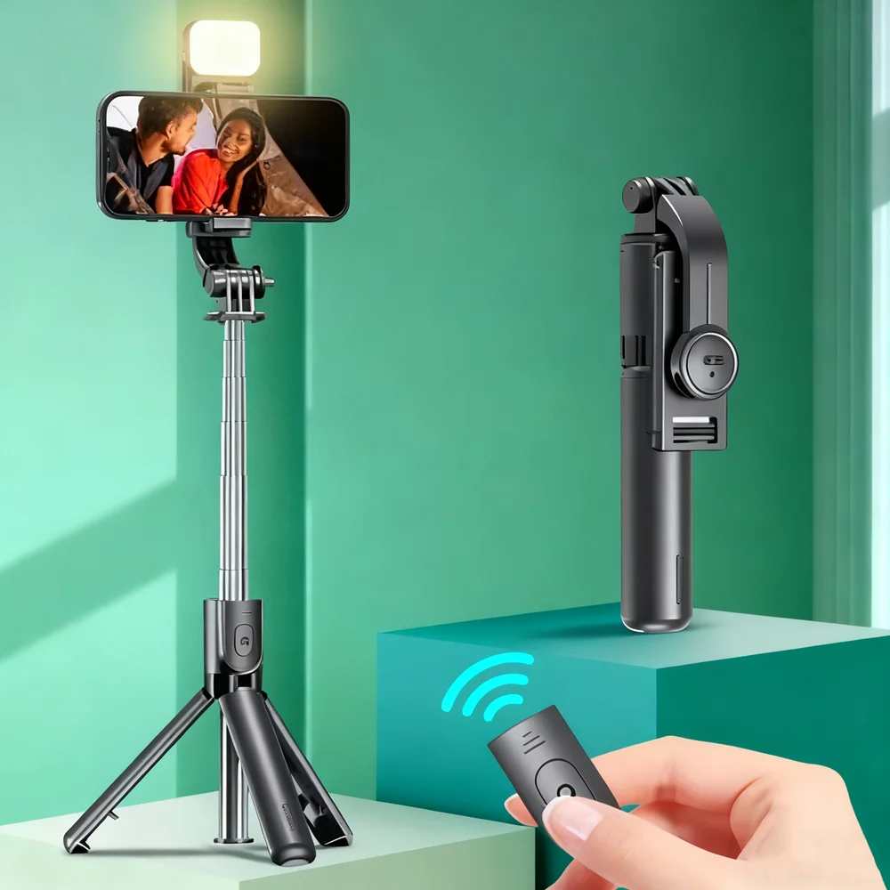 Roreta 3 IN 1 Wireless Bluetooth Selfie Stick tripod monopod stand Phone holder outdoor travel Mobile Phone Live Streaming