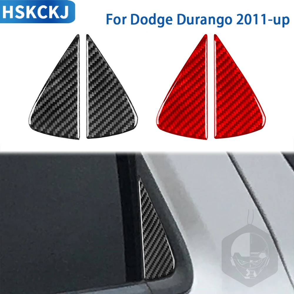 

For Dodge Durango 2011-up Accessories Carbon Fiber Car Exterior Rear Door Corner Panel Trim Sticker Decoration