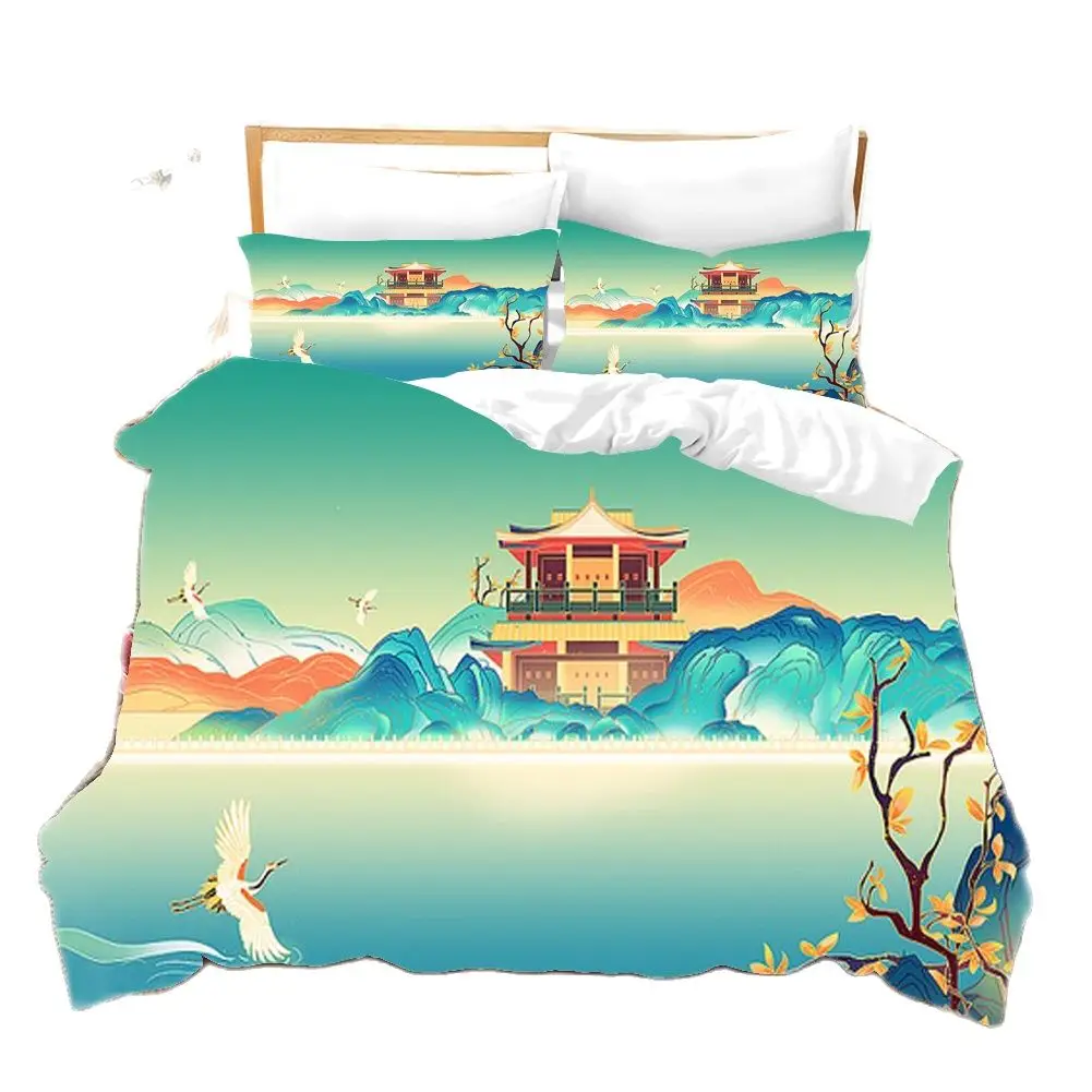 3D Printing Chinese Style Bedding Set Cartoon customization.Cartoon.Cool.Ineffable.ins.