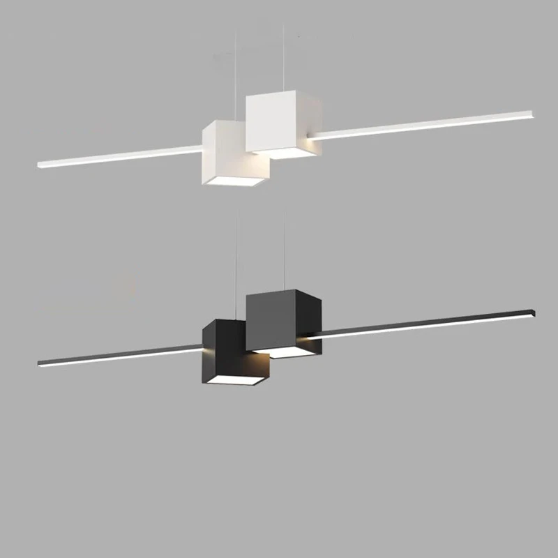 

Indoor LED Cord Pendant Lights for Dinning Room Kitchen Black White Suspended Hanging Lamps Interior Chandelier Lighting Fixture