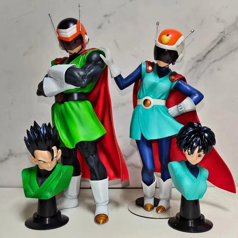 

Dragon Ball Great Saiyaman Gohan Action Figure Dual Head Sculpt Boxed Collectible Statue Desktop Decor For Anime Enthusiasts