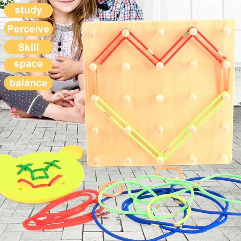 Tellen Peg Board Multifunctionele Voorschoolse Speelgoed Manipulatieve Wiskunde Geoboards Creatief Educatief Speelgoed Peuter Bordspel Voor Thuis