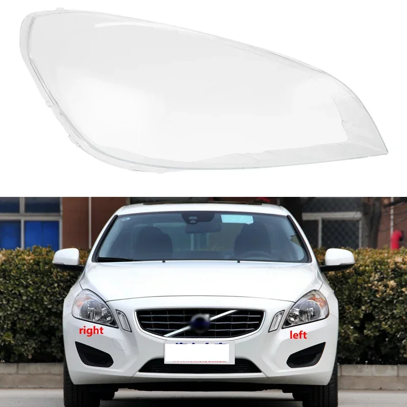 

For Volvo S60 V60 2009-2013 Transparent Lamp Shade Headlamp Cover Headlight Shell Plexiglass Replace The Original Lampshade