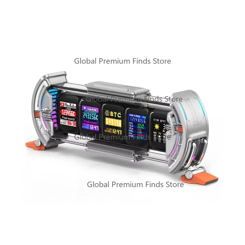 Dot Tone TimesGate Glow Tube Clock the Door of Time E-Sports Desktop Decoration Science Technology Gift for Men