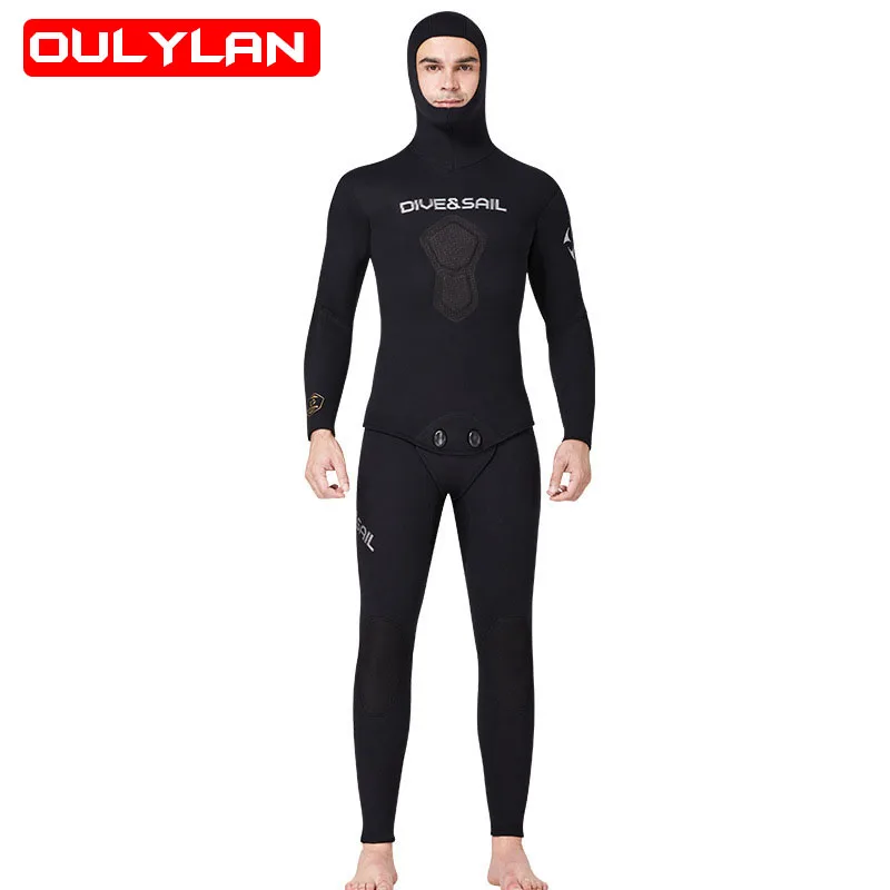 

3MM Neoprene Wetsuit For Man Swimming Keep Warm Black Scuba Diving Thermal Winter Diving Suit Full Suit Surfing Fishing Equipmen