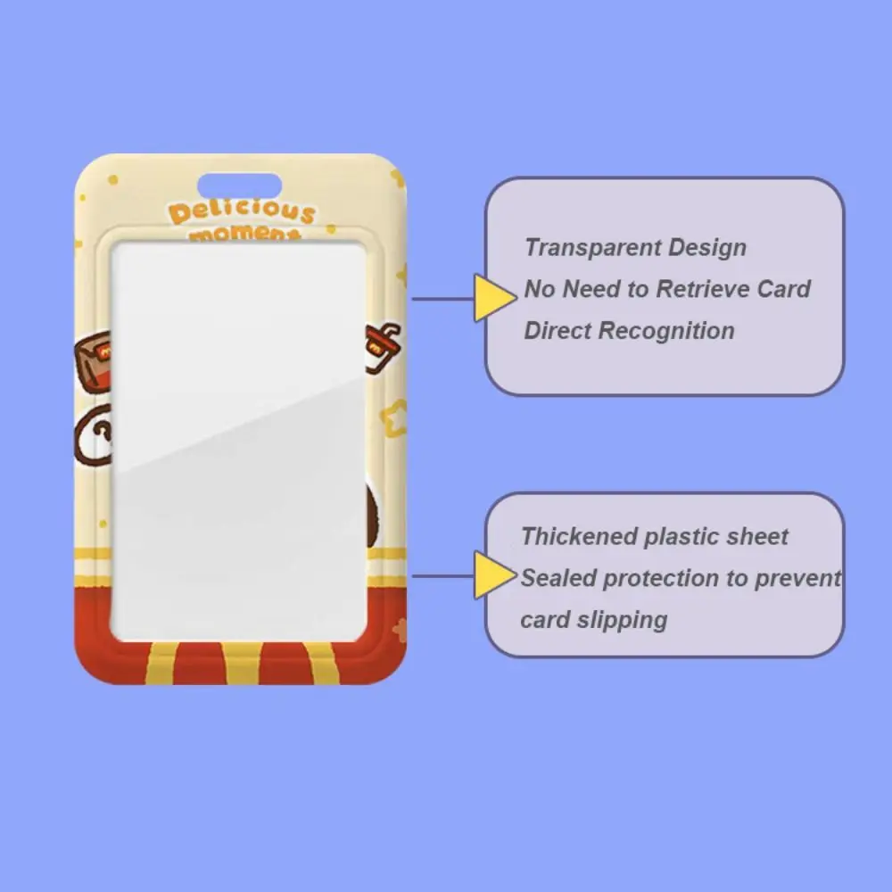 Tempat Kartu Kapibara Kartun Tempat Kartu Bisnis Tempat Kartu Kredit Lucu dengan Tali Penyandang Tempat ID Lencana Casing Penutup Kartu Bus