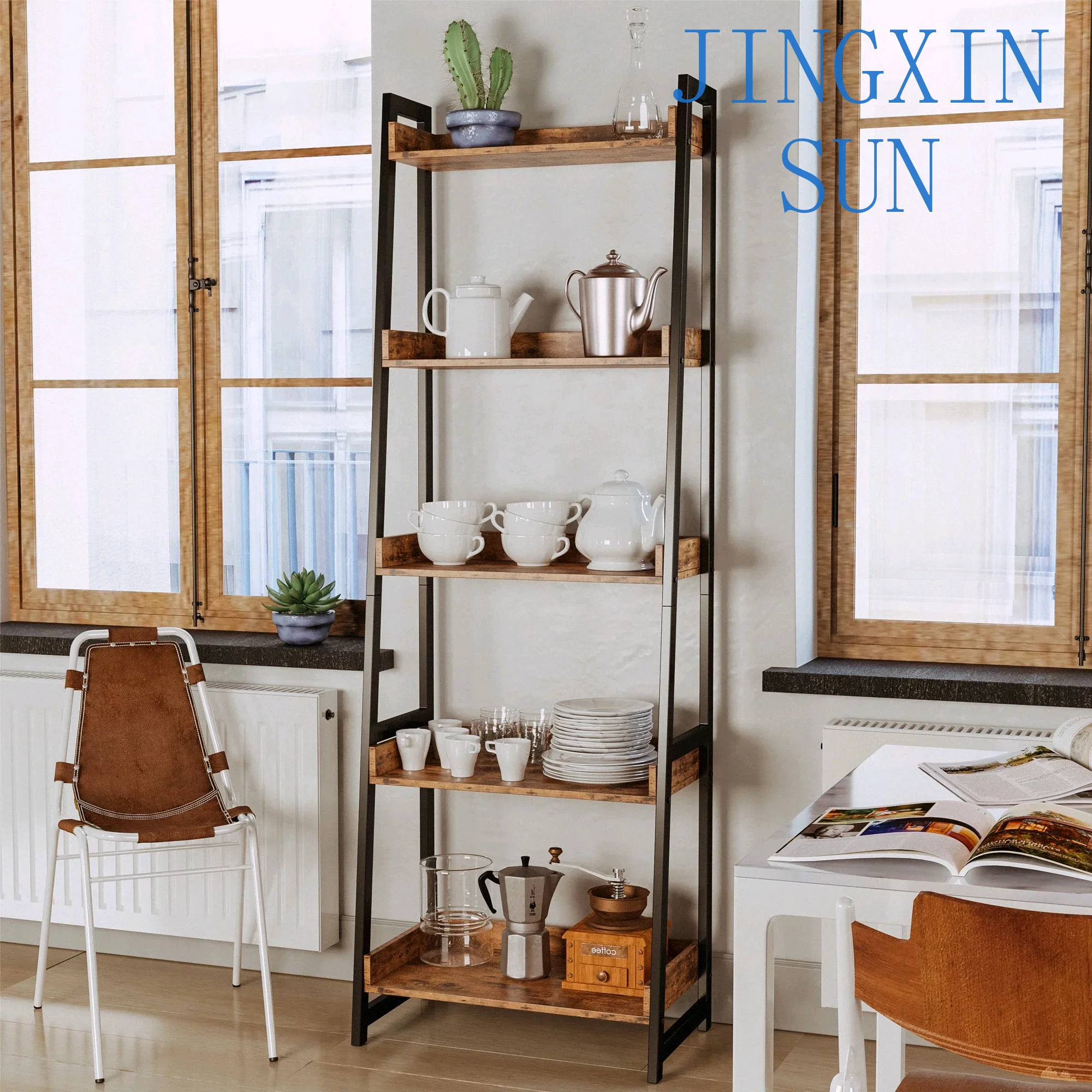 Combohome Movable Classroom Deskside Wood Kid Bookshelf Multi Layer Melamine Book Shelf Stainless Multifunctional Bookcase