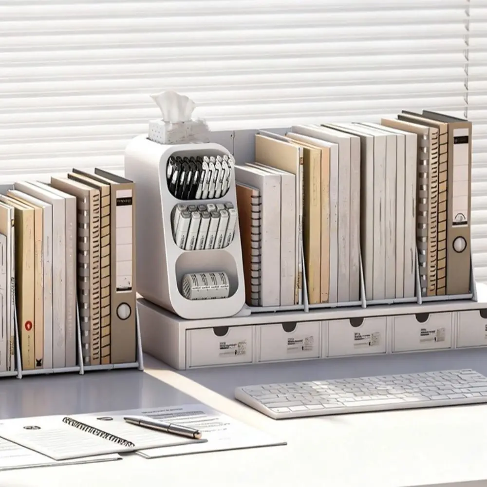 foldable-student-book-shelf-multi-compartments-large-capacity-desktop-storage-box-multifunctional-with-handle-file-holder