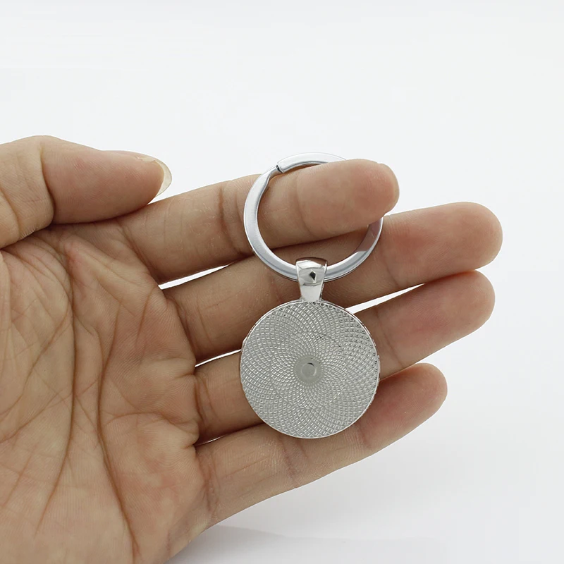 TAFREE Bdsm Triskelion رمز قلادة Keyrings أسود اللون خمسون ظلال من رمادي سلاسل المفاتيح زجاج قبة مع صور مجوهرات YFZ48