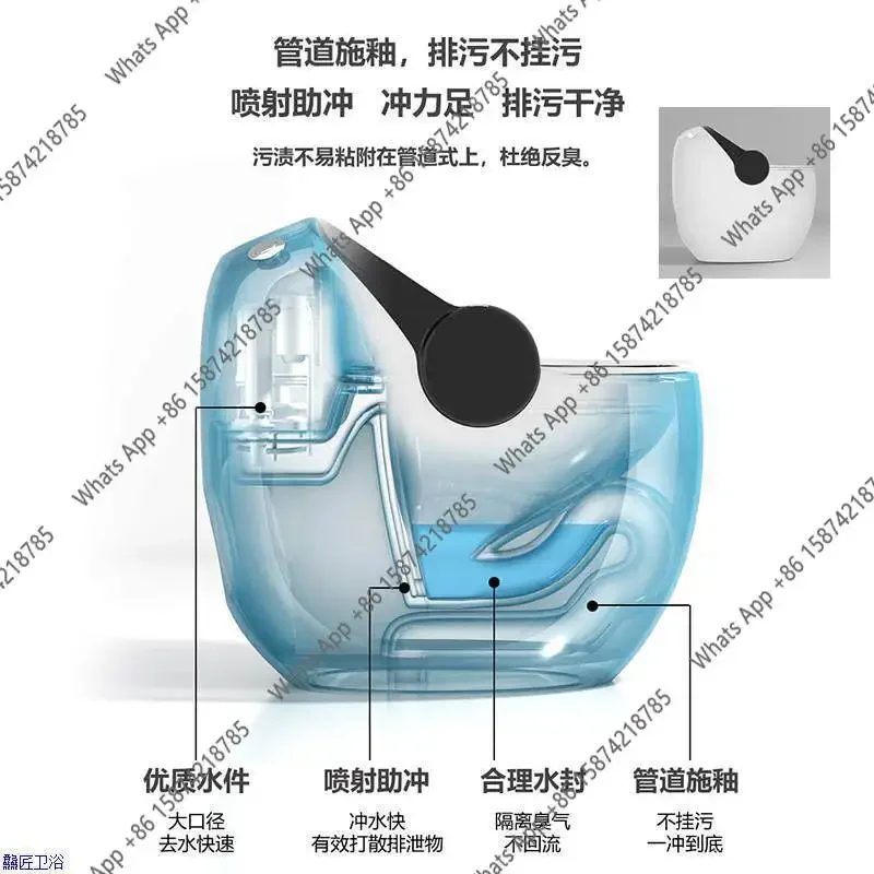

X65 Creative Color Round Small Apartment Large Impact Splashproof Water Siphon Silent Flush Toilet Seat Toilet