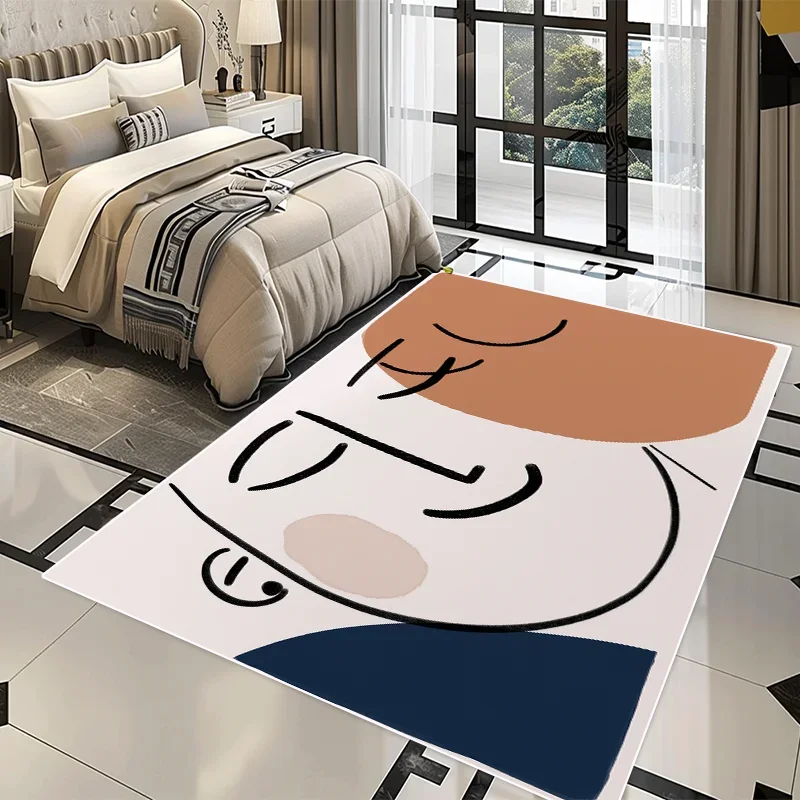 

Abstract Large Area Carpet Living Room Modern Simplicity Room Coffee Table Mats Household Sofa Rug Non-slip Entry Door Mat