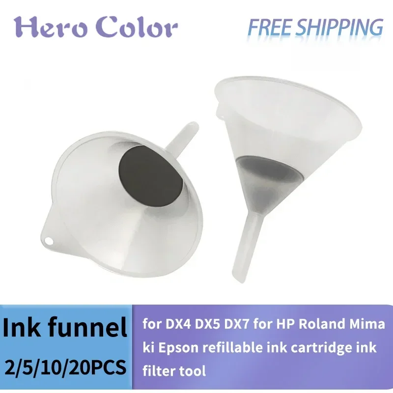 

Compatible printer ink funnel for DX4 DX5 DX7 for HP Roland Mimaki Epson refillable ink cartridge ink filter tool