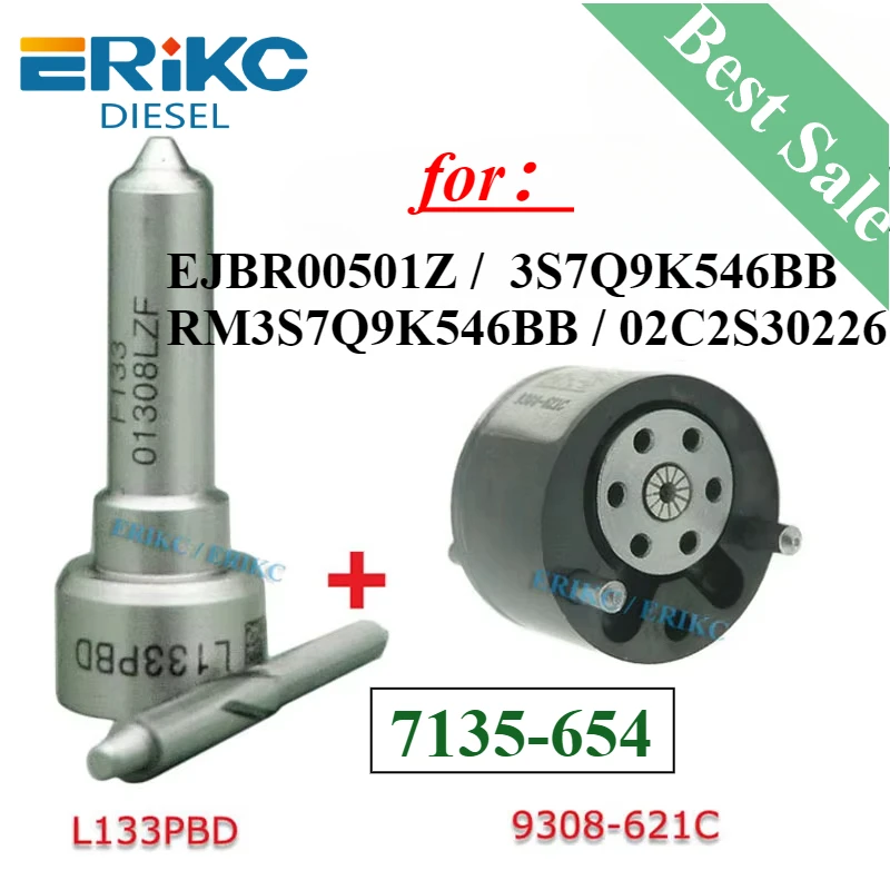 

ERIKC L133PBD + 9308-621C Diesel Repair Kits 7135-654 for JAGUAR CR Injector EJBR00501Z 3S7Q9K546BB RM3S7Q9K546BB 02C2S30226
