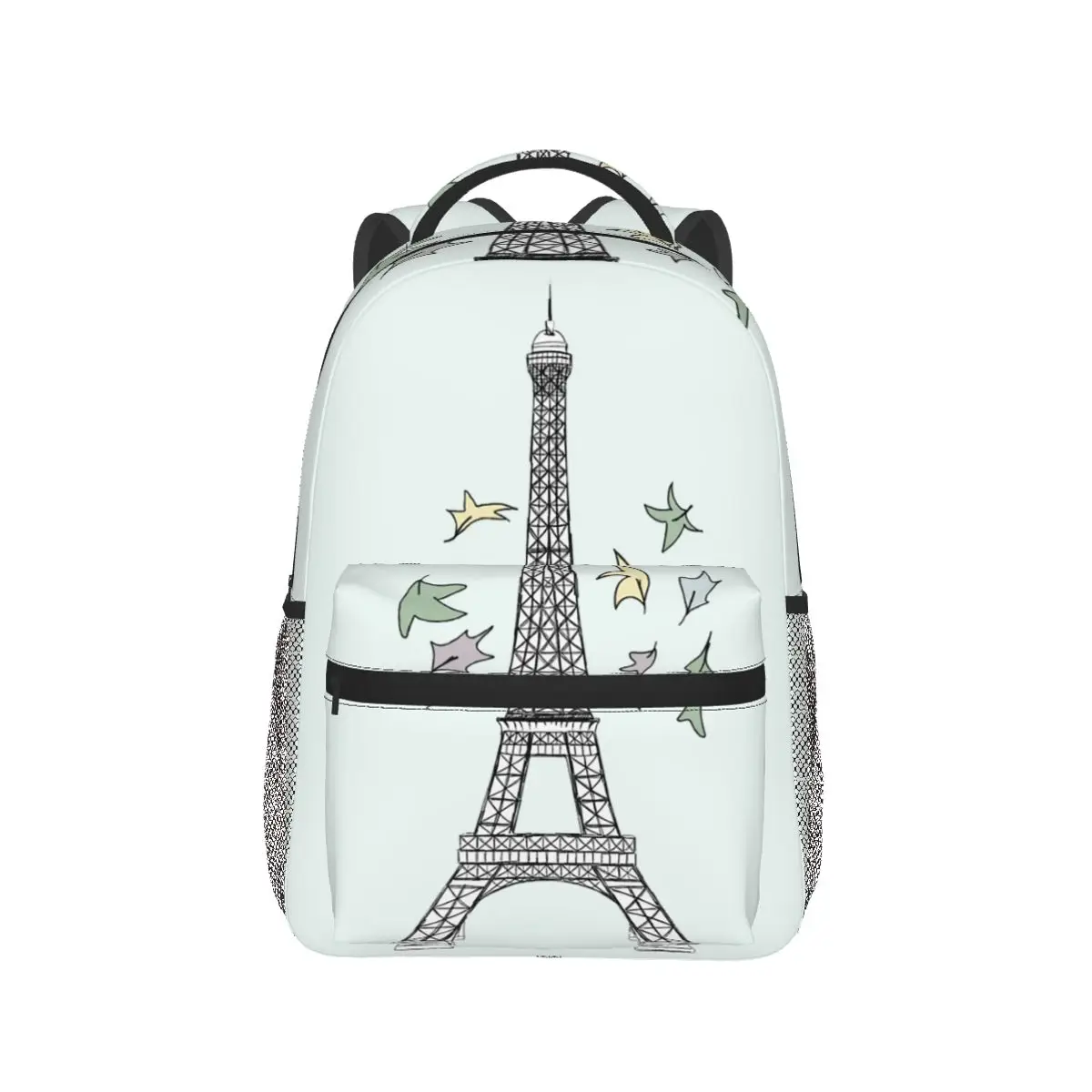 

Heartstopper Eiffel Tower Paris Season Leaves Backpack Hot Sale Daypack Large Capacity Kids BookBag School Bag Shoulder Bags