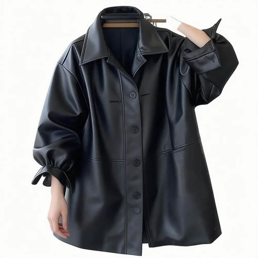 Korean Street Fashion Female - Fashion Women Faux Leather Jacket Autumn