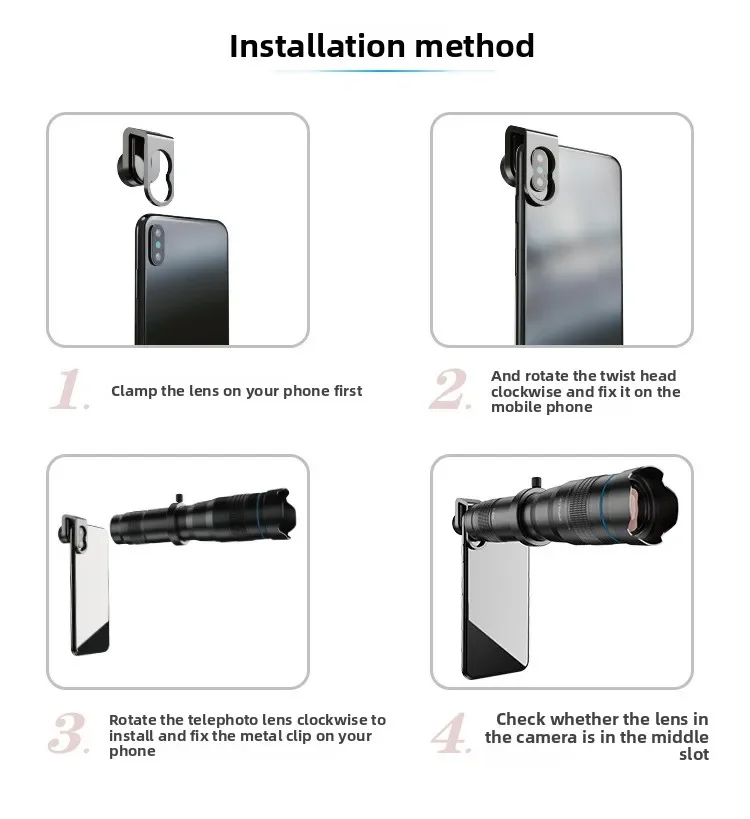 عدسة المقربة للهاتف المحمول 28x مناسبة لعدسة المقربة المقربة Apple 12PRO vivo Xiaomi 13 Huawei 9 OPPO