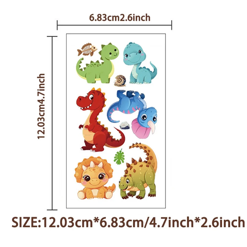 10 листов татуировки с динозаврами, временная поддельная татуировка на руку, руки, тело, Waterdichte татуировки, детская игрушка в подарок